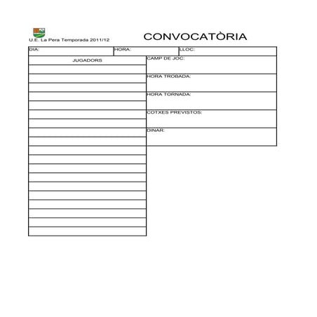 Convocatòria