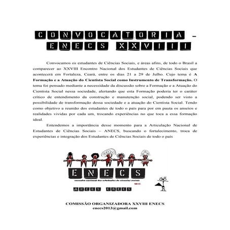 Convocatória  enecs