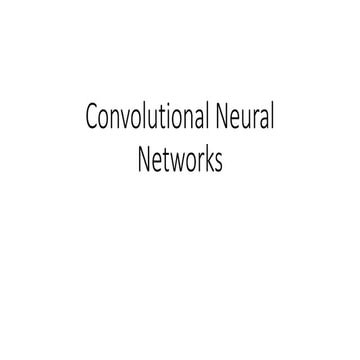 Convolutional neural networks