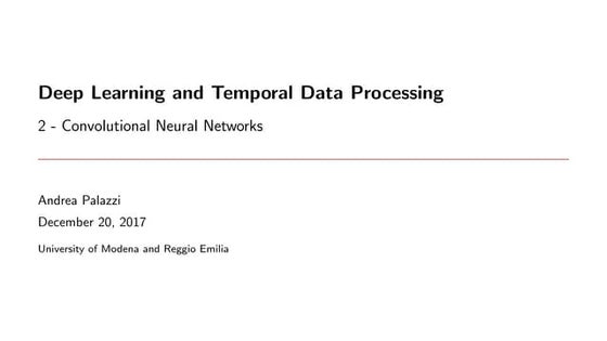 Convolution Neural Network (CNN) | PPT