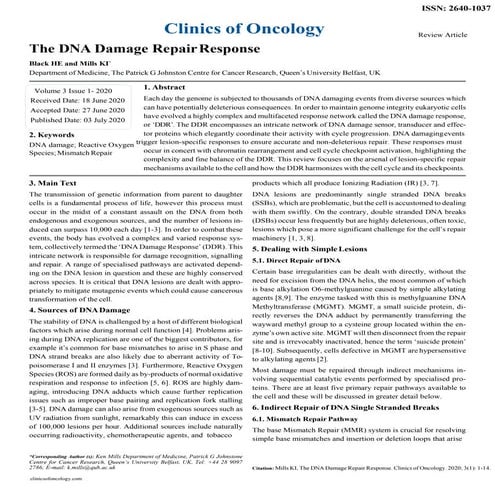 Molecular mechanisms of DNA damage and repair | PPTX