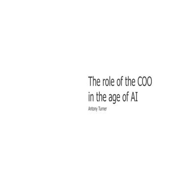 The role of the COO in the age of AI 