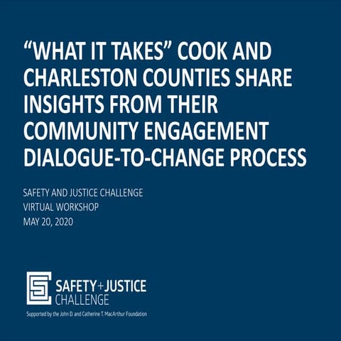 Safety and Justice Challenge May Networking Meeting Workshop