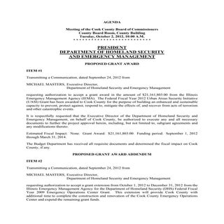 Cook County Board Agenda - October ...