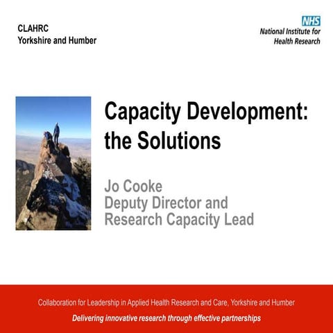 Capacity Development: The Solutions