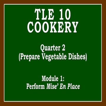 cookery 10 quarter 2 m1. under melcs please download
