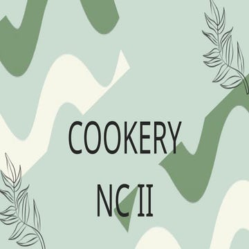 COOKERY NC II Overview.pptxhghjlkhgfdtrytfugiuh | PPTX