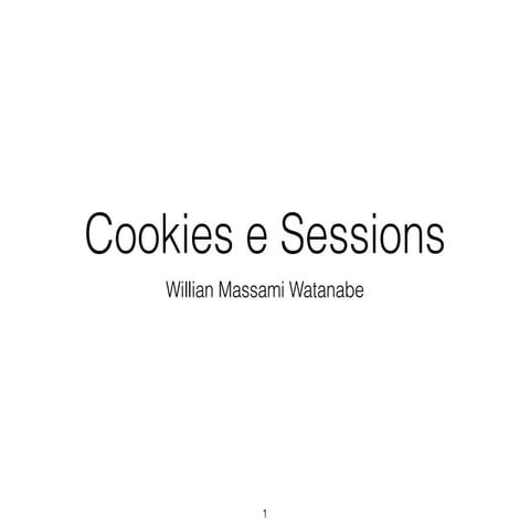 Cookies e Sessions no HTTP