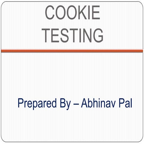 Cookies testing