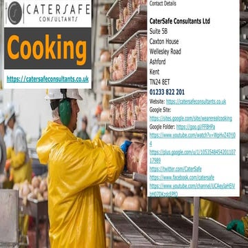 The Four C’s of Food Hygiene and Safety | PPTX