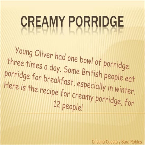 Cooking porridge