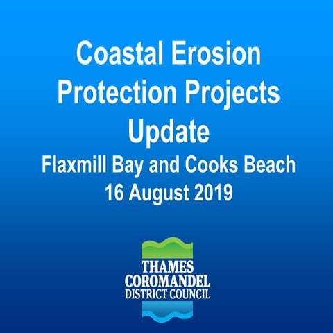 Cooks beach &amp; flaxmill bay update   16 august 2019