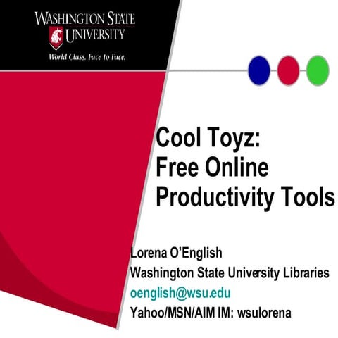 Cool Toyz: Online Productivity Tools