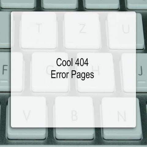 Cool 404 error pages