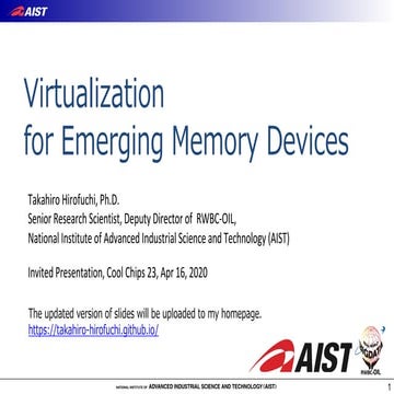 Virtualization for Emerging Memory Devices
