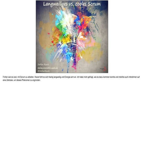 Pecha-Kucha: Scrum in Cool