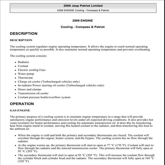 Manual reparacion Jeep Compass - Patriot Limited 2007-2009_Cooling