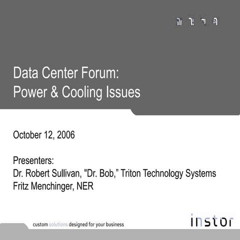 Cooling & Power Issues