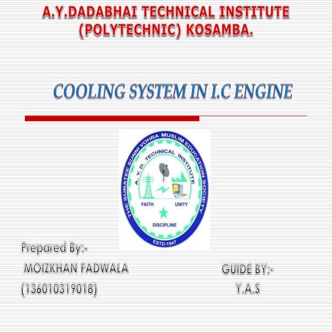 Cooling system in i.c engine