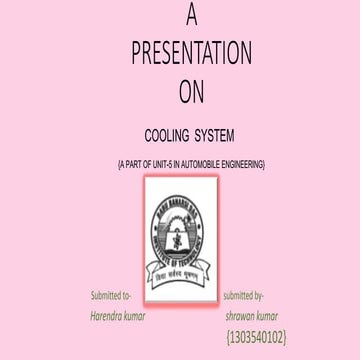 Cooling system ppt