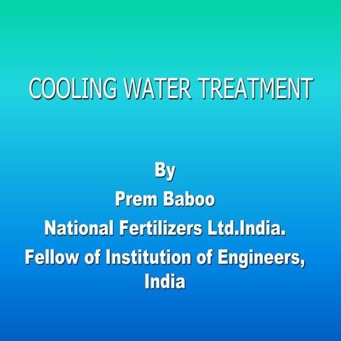 Cooling water treatment