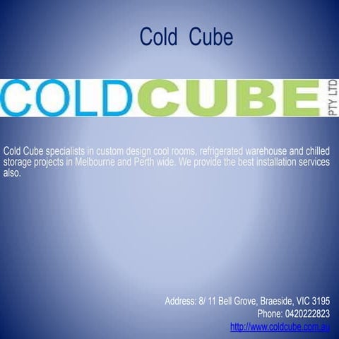 Cool room installation