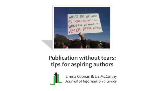 Publication without tears: tips for...