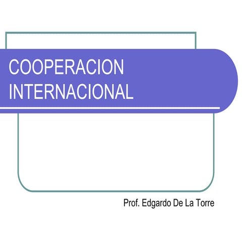 Cooperacion internacional
