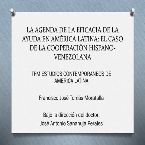 Cooperación España Venezuela, francisco tomás pptx