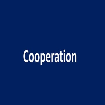 Cooperation
