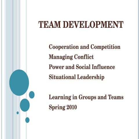 Cooperation, Competition, Conflict, And Power In Teams