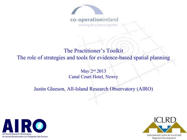 'Planning Reform on the island of Ireland: From Policy to Practice', Cooperat...