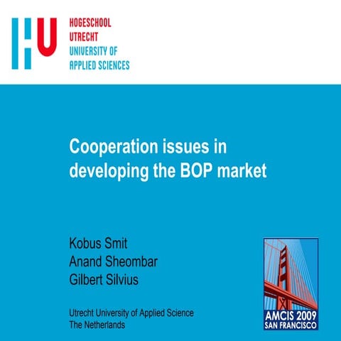 Cooperation Issues In Developing The BOP Market - AMCIS