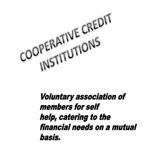 Cooperative Credit Institutions