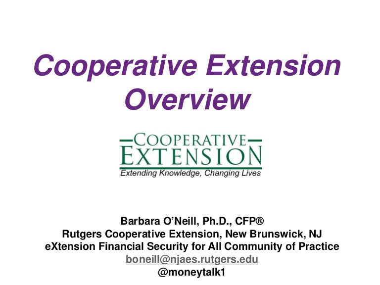 Cooperative Extension Introduction Presentation 0318
