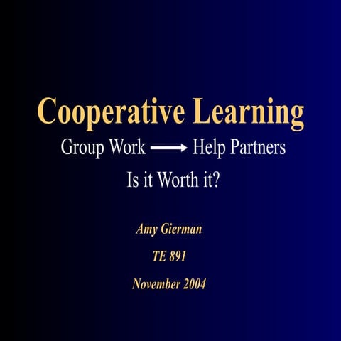 Cooperative learning | PPT