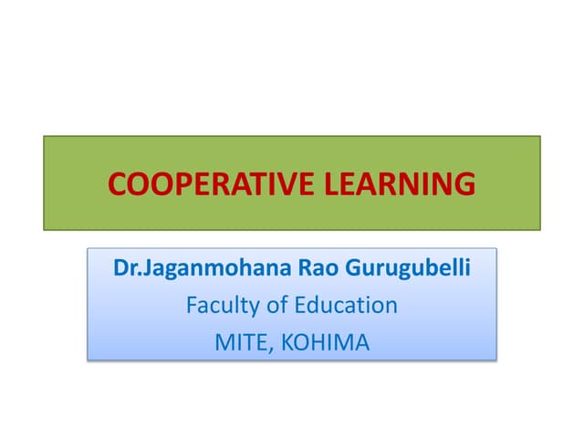 Cooperative learning