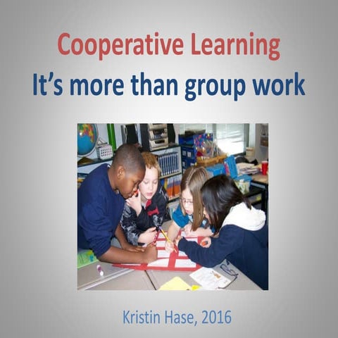 Cooperative Learning a Beginning | PPT image.