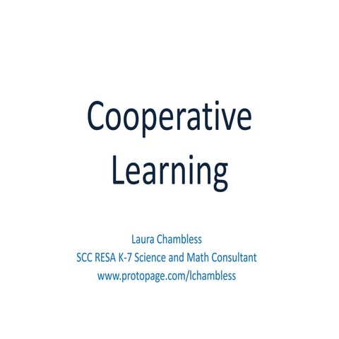 Cooperative Learning Overview Ppt For Hour Meeting