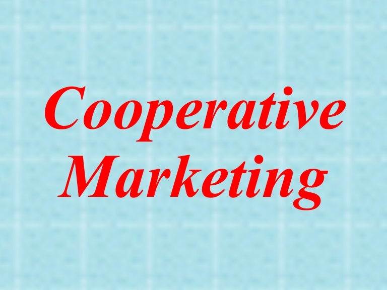 Cooperative marketing2