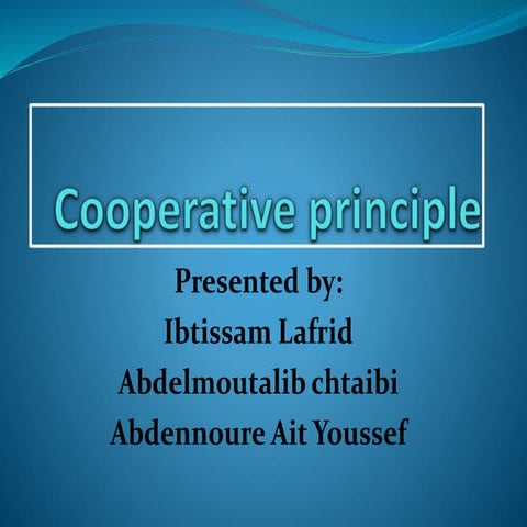 Cooperative principle 