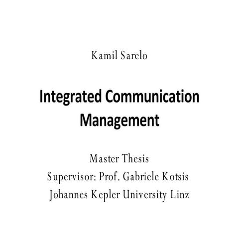 Master Thesis Presentation 2 : Hermes - Integrated Communication Management