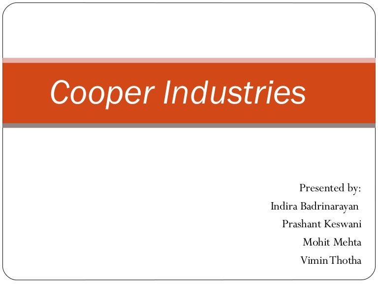 Cooper industries incorporated picture