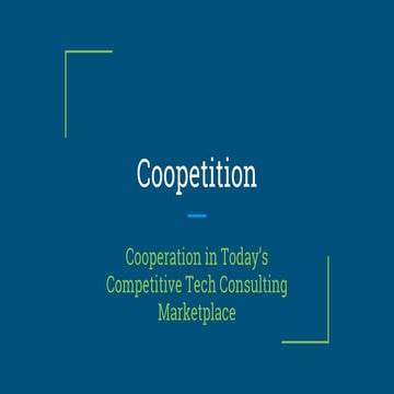 Coopetition slides at ruby conference kenya 2017 by james corey