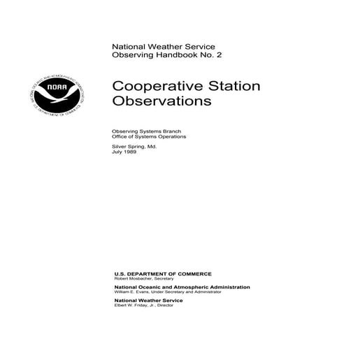 Cooperative Station Observations - 1989