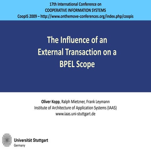 The Influence of an External Transaction on a BPEL Scope