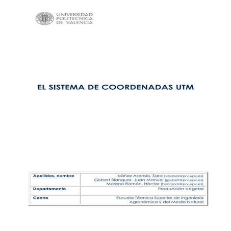 Coordenadas utm | PDF