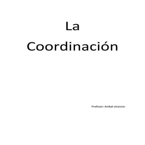  Coordinación