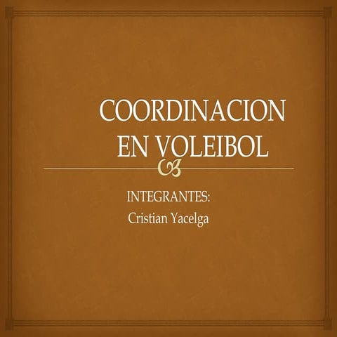 Coordinacion en voleibol