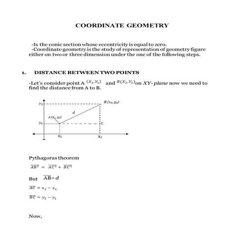 COORDINATE GEOMETRY